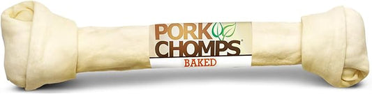 Pork Chomps Baked Pork Skin Dog Chew, 20-inch Knot, 1 Count
