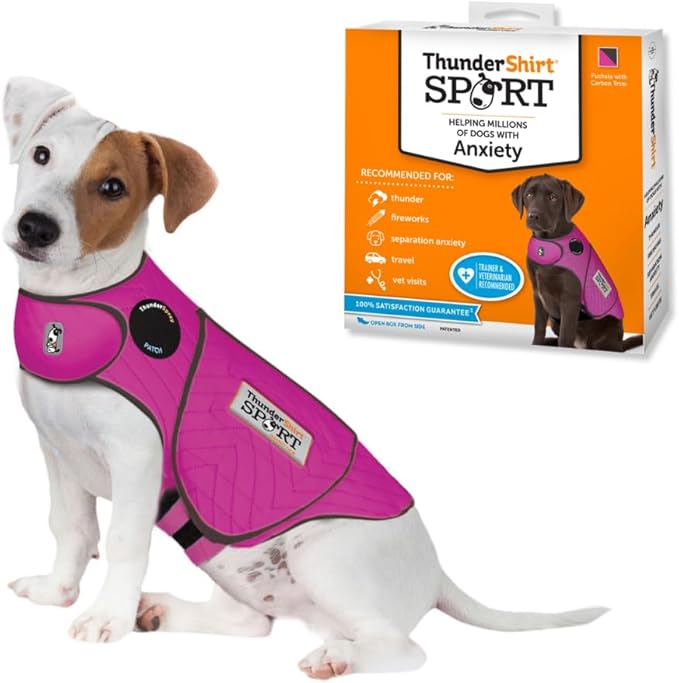ThunderShirt for Dogs, Small, Fuchsia Sport - Dog Anxiety Relief Calming Vest