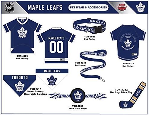 NHL Toronto Maple Leafs Bandana for Dogs & Cats, Small/Medium. - Cute & Stylish Bandana! The Perfect Hockey Fan Scarf Bandana, Great for Birthdays Or Any Party!