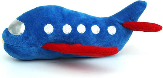 Zerodis Squeaky Dog Chew Toys, Plush Dog Toy Airplane Plush Dog Toys Cute Stuffed Pet Plush Toys Bite Squeaky Toy Interactive Anxiety Reduction Toy for Cats Dogs