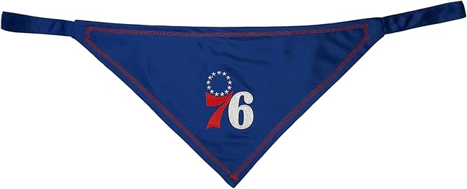 Pets First NBA Philadelphia 76ERS TIE Bandana, Size Small/Medium. Dog Bandana Scarf Bib for Pet Cat Dog. The Ultimate Game-Day, Party Bandana