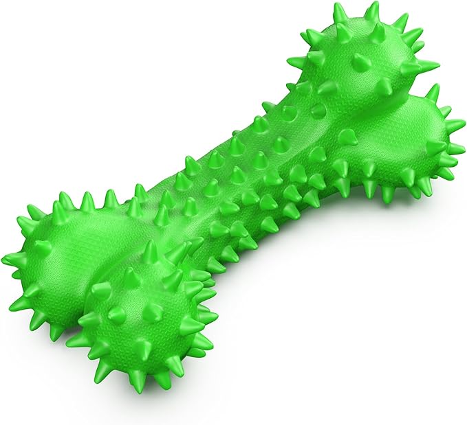 Dog Chew Toys for Aggressive Chewers - Rubber Chew Toys, Bacon Flavor Teething Dog Toys, Interactive Toy for Teeth Cleaning and Gum Massage, Bacon Flavour (Green)