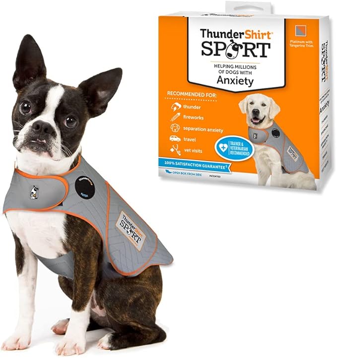 ThunderShirt for Dogs, X Small, Platinum Sport - Dog Anxiety Relief Calming Vest