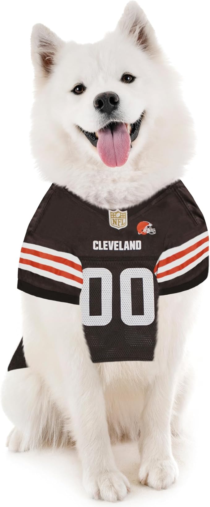 Pets First Cleveland Browns Dog Jersey, Size Large - Best Football Jersey Costume for Dogs & Cats