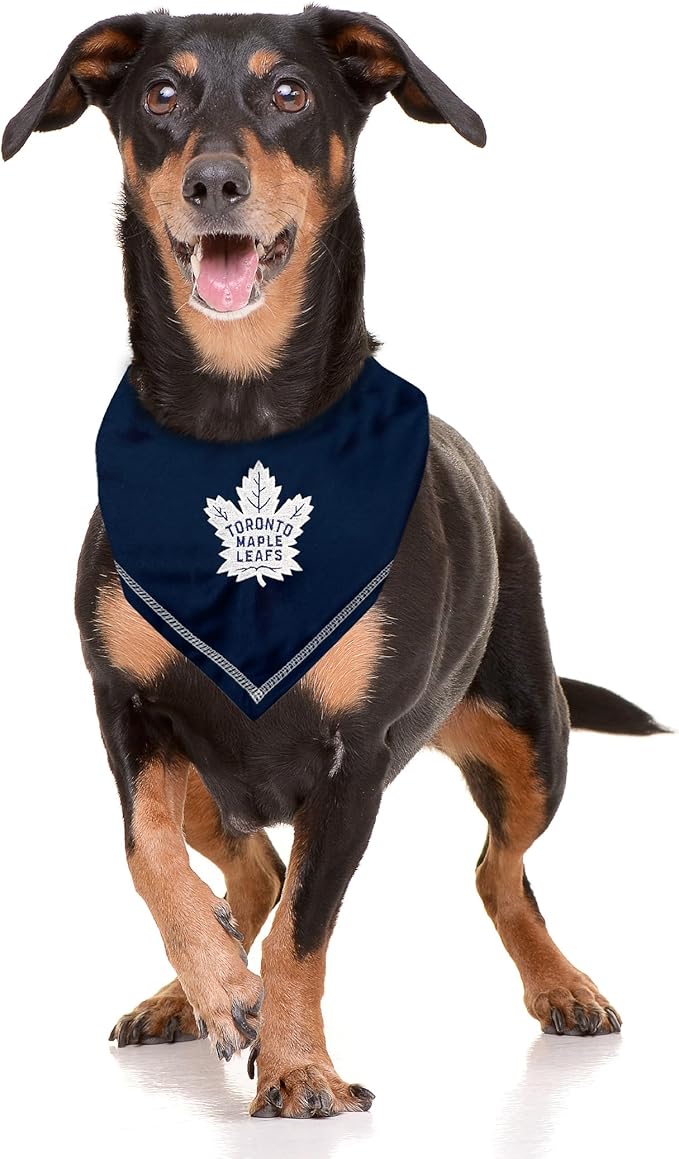Pets First NHL Toronto Maple Leafs TIE Bandana, Size Large/X-Large. Dog Bandana Scarf Bib for Pet Cat Dog. The Ultimate Game-Day, Party Bandana