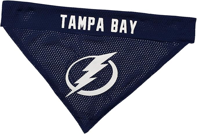 NHL Tampa Bay Lightning Bandana for Dogs & Cats, Large/X-Large. - Cute & Stylish Bandana! The Perfect Hockey Fan Scarf Bandana, Great for Birthdays Or Any Party!