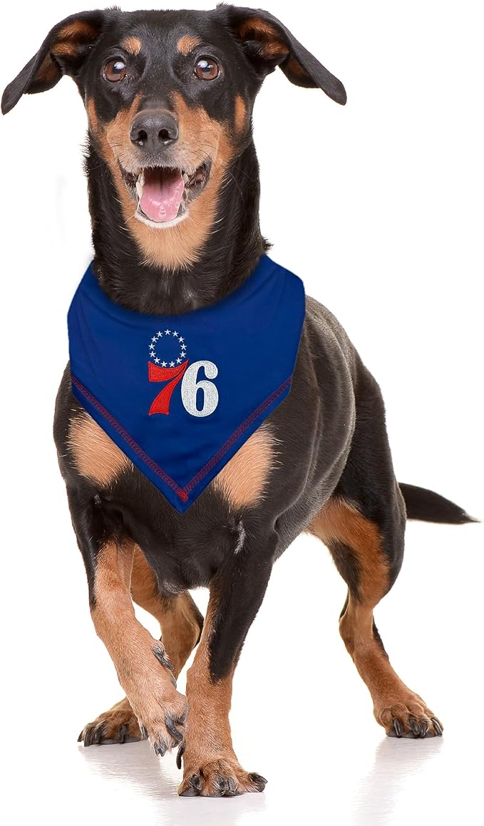 Pets First NBA Philadelphia 76ERS TIE Bandana, Size Small/Medium. Dog Bandana Scarf Bib for Pet Cat Dog. The Ultimate Game-Day, Party Bandana