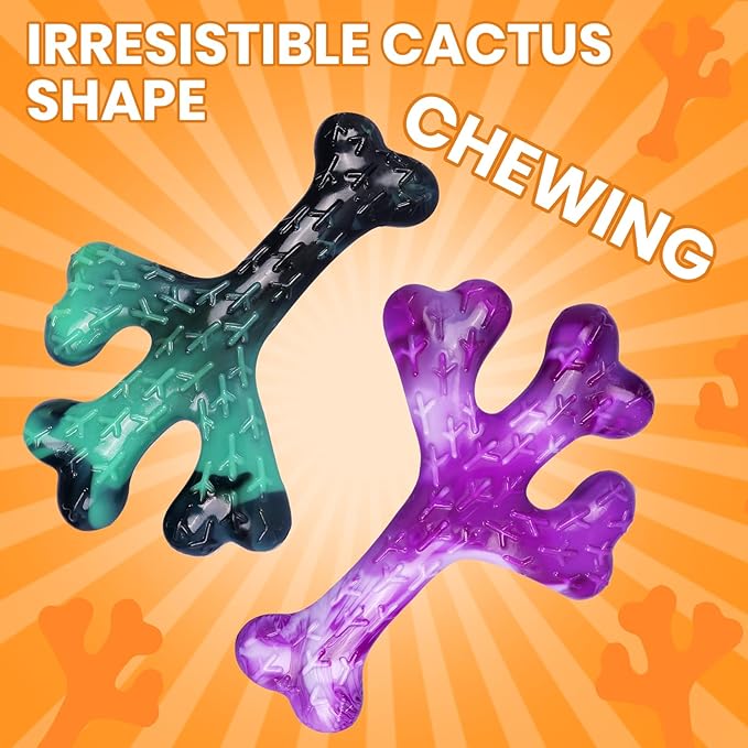 2 Pack Dog Toys for Aggressive Chewers, Dog Chew Toy for Large Medium Breed, Indestructible Dogs Toy to Keep Them Busy Gift