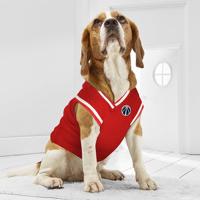 Pets First NBA WASHINGTON WIZARDS DOG Jersey, X-Large - Tank Top Basketball Pet Jersey