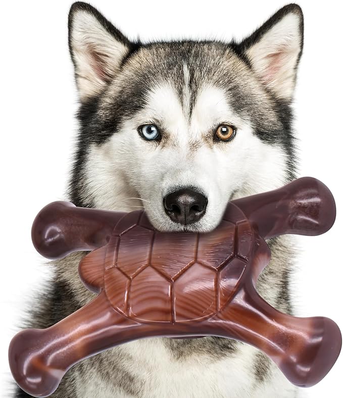 Tough Dog Toys for Aggressive Chewers, Nylon Indestructible Dog Toys to Keep Them Busy, Reduce Boredom, Teeth Cleaning, Heavy Duty Bone Toy for Large and Medium Breed