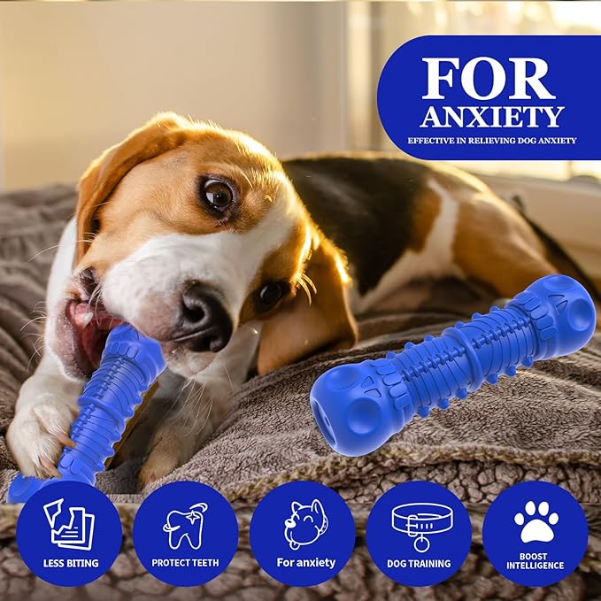 Dog Squeaky Toys for Aggressive Chewers, Durable Chew Toys for Medium Breed Dog, Tough Durable Toys with Natural Rubber