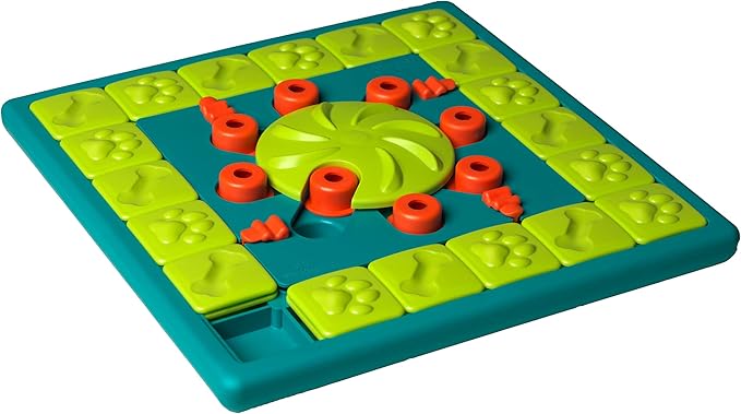Outward Hound by Nina Ottosson Multipuzzle Level 4 Expert Dog Treat Puzzle for Enrichment, Blue