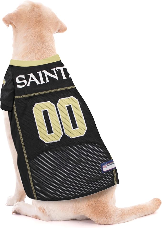 Pets First NFL New Orleans Saints Dog Jersey - Size 3X-Large. Licensed Football Jersey Costume for Dogs