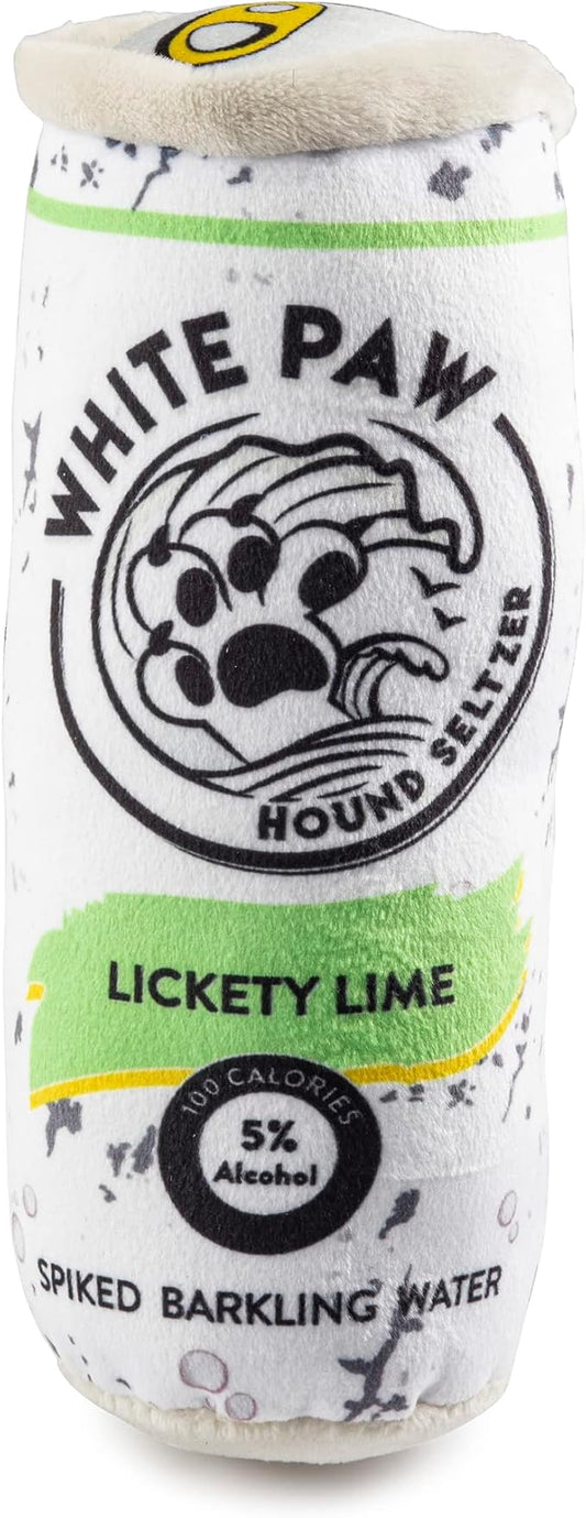Haute Diggity Dog White Paw Lickety Lime, Plush Designer Dog Toys with Interactive Squeaker, Stimulating Pet Enrichment, Machine-Washable & Safe Materials for All Breeds, One Size