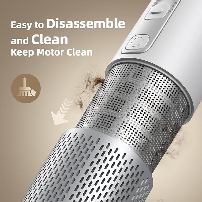 Dog Blow Dryer for Pet Grooming Handheld Lightweight Dog Cat Hair Dryer 3 Speeds 4 Temp, Portable 3HP High Velocity Pet Blower Quiet Dryer for Travel Campaign Home, with 3 Nozzles, White