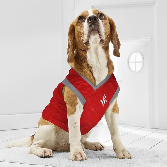 Pets First NBA HOUSTON ROCKETS DOG Jersey, Medium - Tank Top Basketball Pet Jersey