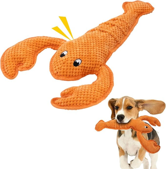 Dog Toy Squeaky Durable Chew Lobster Dog Toys No PP-Cotton,no Filling,no Stuffed for Small, Medium, Large Breed Dogs Interactive Hours of Fun Aggressive Toys