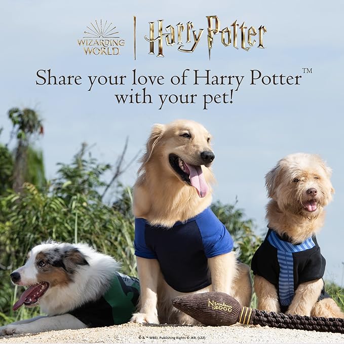 Harry Potter Slytherin Pet T-Shirt in Size Large | L Dog T-Shirt, Harry Potter Dog Shirt | Harry Potter Dog Apparel & Accessories for Hogwarts Houses, Slytherin, (FF19297) Green
