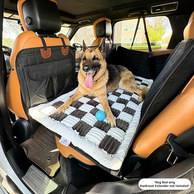 Plaid Dog Bed, Plaid Couch Cover, Non-Slip Bottom, Pet Bed Mat, Custom Fit for Backseat Extenders, and Seat Covers, Dog Travel Bed, Anti-Slip Pet Blanket