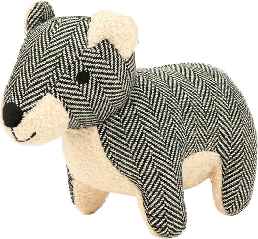 Harry Barker Durable Plush Dog Toys, Herringbone Bear Toy