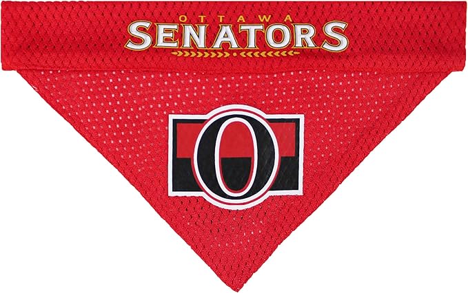 NHL OTTOWA SENATORS BANDANA for DOGS & CATS, Large/X-Large. - Cute & Stylish Bandana! The Perfect HOCKEY FAN Scarf Bandana, great for Birthdays or any Party!