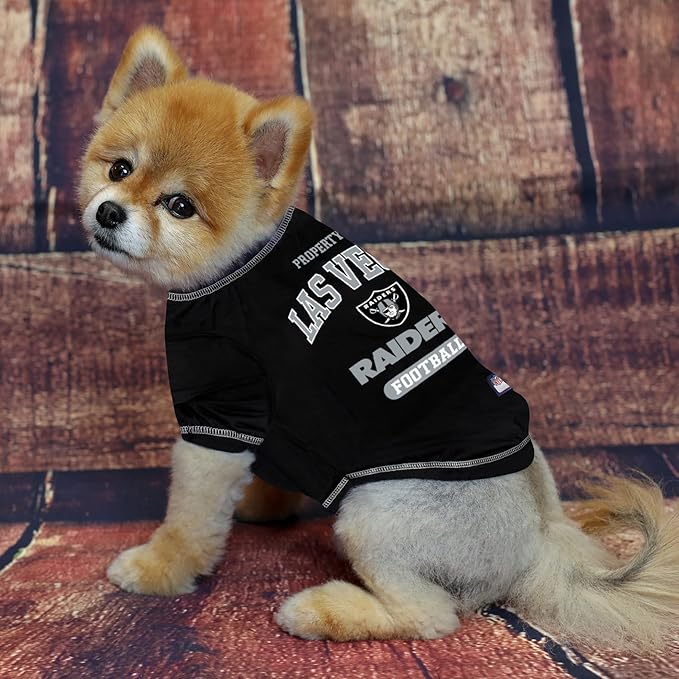 PET SHIRT for Dogs & Cats - NFL LOS VEGAS RAIDERS Dog T-Shirt, X-Large. - Cutest Pet Tee Shirt for the real sporty pup