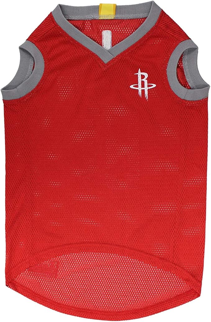 Pets First NBA HOUSTON ROCKETS DOG Jersey, Medium - Tank Top Basketball Pet Jersey