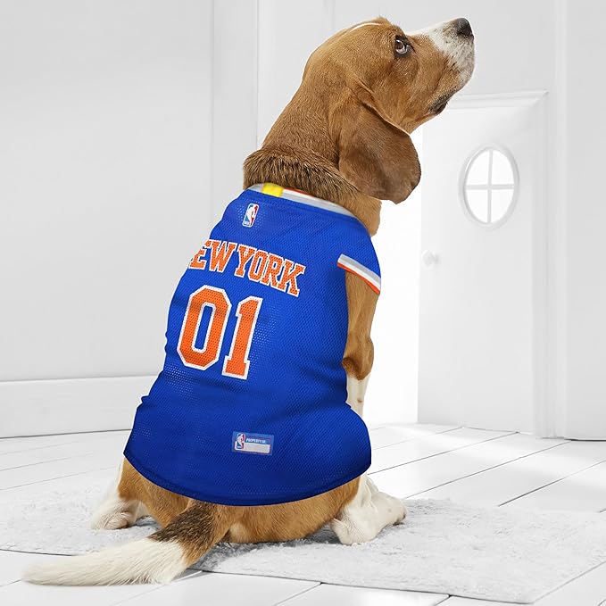 Pets First NBA NEW YORK KNICKS DOG Jersey, X-Small - Tank Top Basketball Pet Jersey