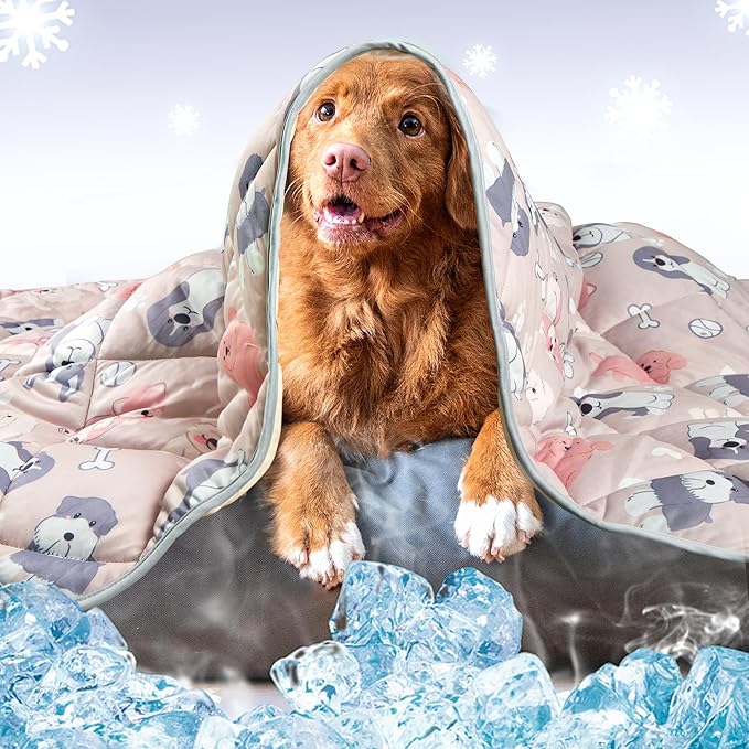 Leekalos Dog Cooling Mat,Pet Cooling Pads for Dogs Blanket,Summer Cooling Bed for Cats Blanket,Portable Pet Cooling Cushion for Home & Outdoor,Keep Cooling for Pets