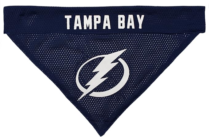 NHL Tampa Bay Lightning Bandana for Dogs & Cats, Large/X-Large. - Cute & Stylish Bandana! The Perfect Hockey Fan Scarf Bandana, Great for Birthdays Or Any Party!
