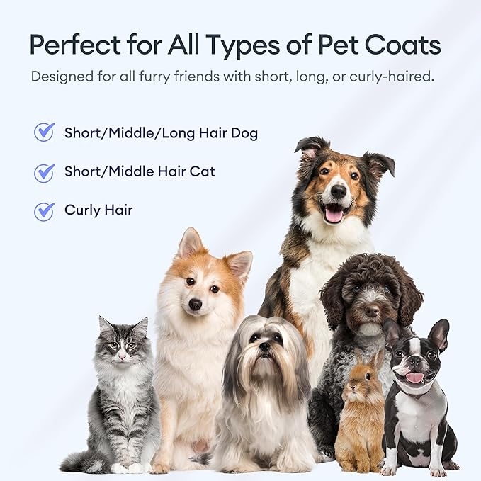 Ultenic P30 Combo Dog Grooming Vacuum Kit, Pet Hair Vacuum & Dryer 3-in-1 for Dogs Cats, Dog Vacuum Brush for Shedding Grooming, Suitable for Thick Short Long Pet Hair
