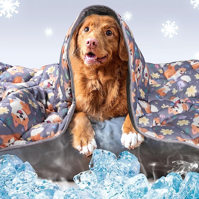 Leekalos Dog Cooling Mat,Pet Cooling Pads for Dogs Blanket,Summer Cooling Bed for Cats Blanket,Portable Pet Cooling Cushion for Home & Outdoor,Keep Cooling for Pets, Puppy Corgi
