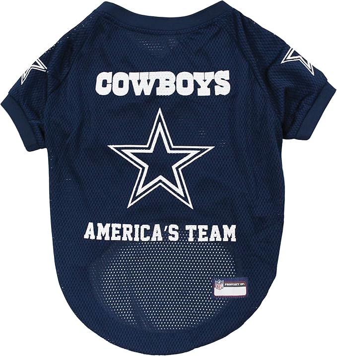 NFL Dallas Cowboys Raglan Jersey America's Team - X-Large. Cutest Football Jersey for Dogs & Cats