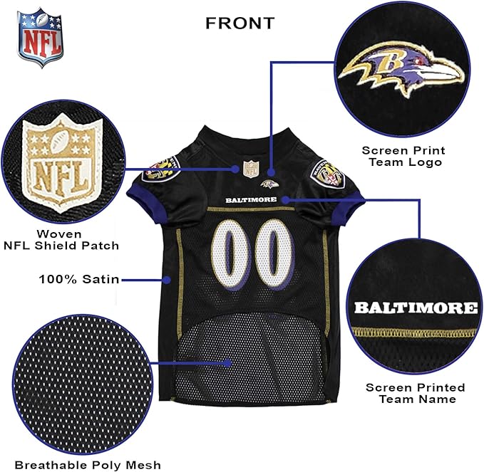 NFL BALTIMORE RAVENS DOG Jersey, Large