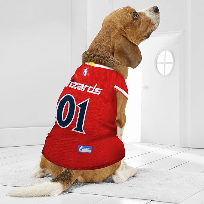 Pets First NBA WASHINGTON WIZARDS DOG Jersey, X-Large - Tank Top Basketball Pet Jersey