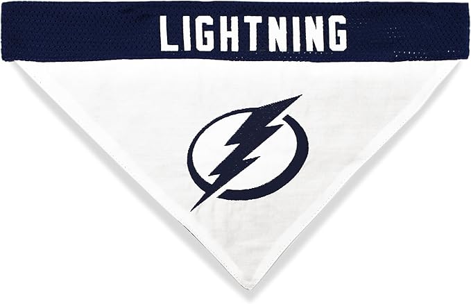 NHL Tampa Bay Lightning Bandana for Dogs & Cats, Large/X-Large. - Cute & Stylish Bandana! The Perfect Hockey Fan Scarf Bandana, Great for Birthdays Or Any Party!