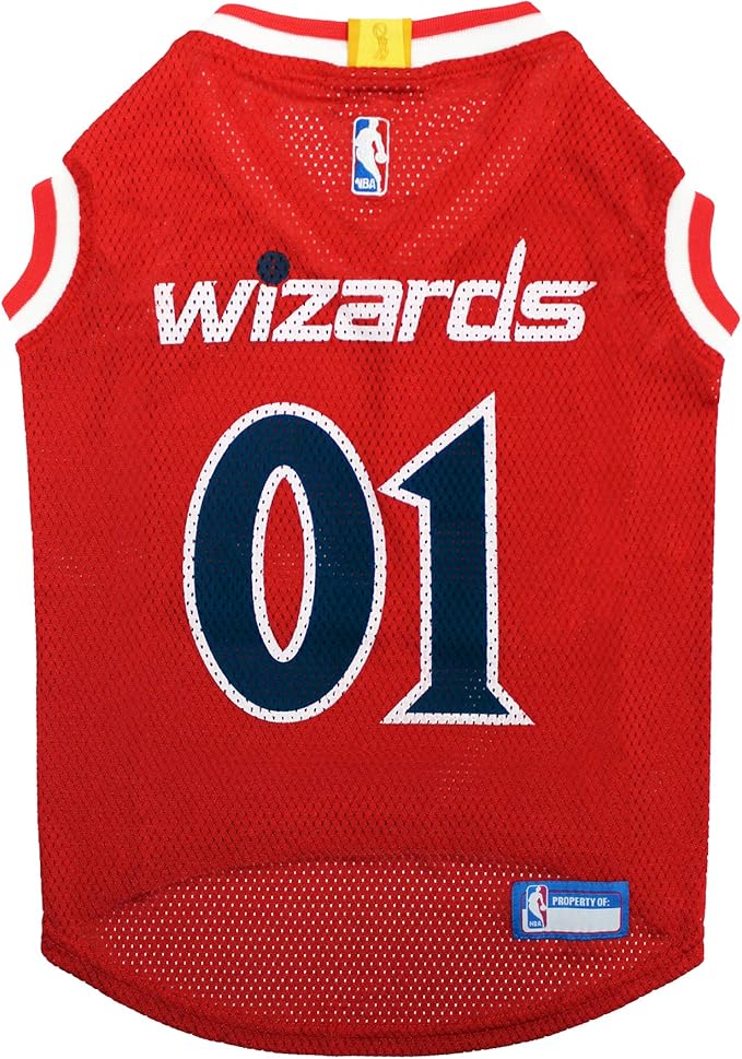 Pets First NBA WASHINGTON WIZARDS DOG Jersey, X-Large - Tank Top Basketball Pet Jersey