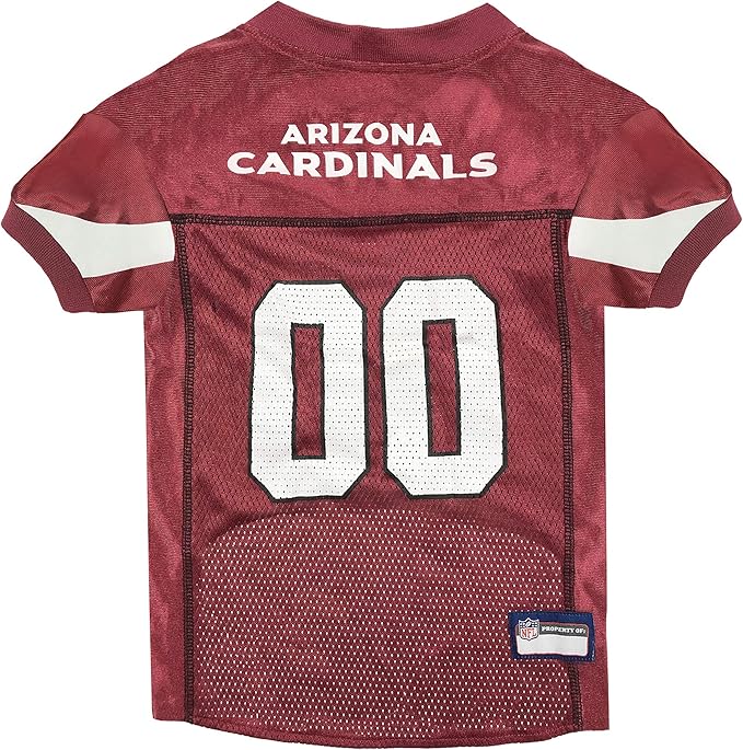 Pets First NFL Arizona Cardinals Dog Jersey, Size X-Small. Best Football Jersey Costume for Dogs & Cats