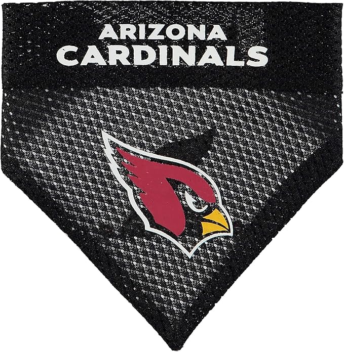 Pets First NFL DOG BANDANA - ARIZONA CARDINALS REVERSIBLE PET BANDANA. 2 Sided Sports Bandana with a PREMIUM Embroidery TEAM LOGO, Small/Medium. - 2 Sizes & 32 NFL Teams available