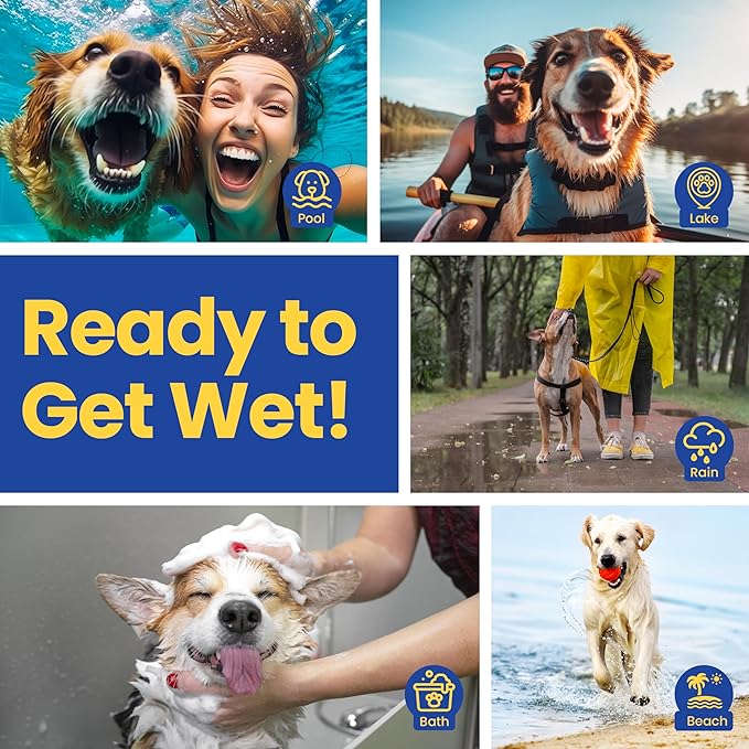 Shammy Dog Towels for Drying Dogs Large - 34" x 26" - Ultra Absorbent Technology Dries Dogs 2X Faster - Easy to Wring Out & Reuse - Compact - for Bath, Swim, Rain, Travel, Cooling - 1 Pack