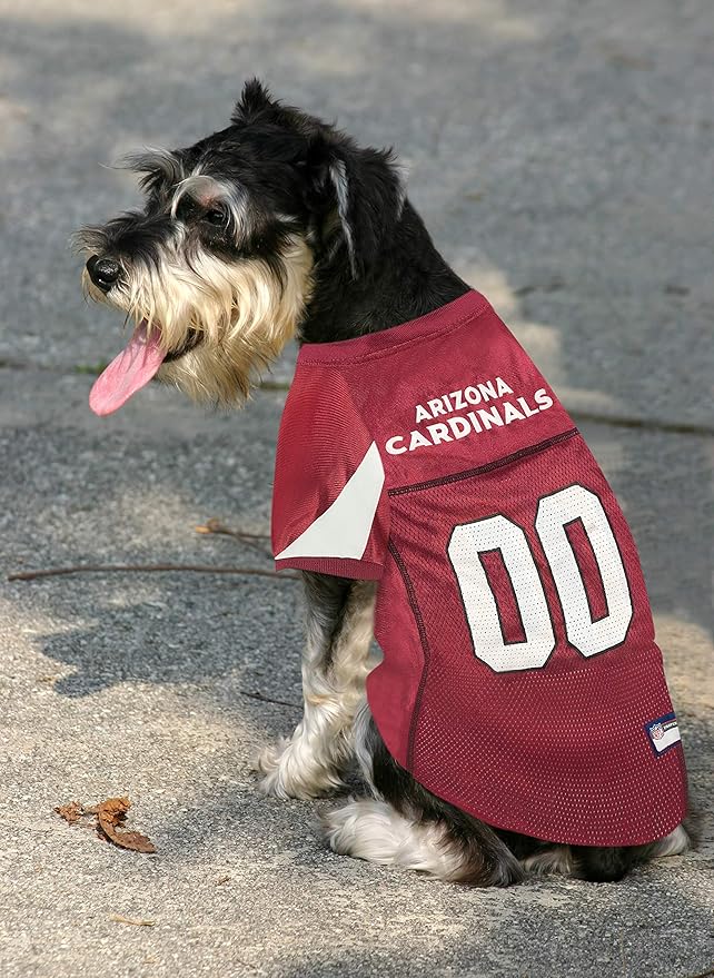 Pets First NFL Arizona Cardinals Dog Jersey, Size X-Small. Best Football Jersey Costume for Dogs & Cats