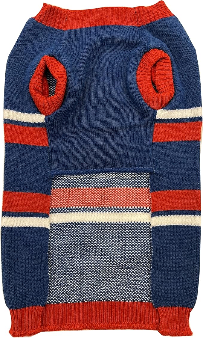 Pets First NFL Buffalo Bills Dog Sweater, Size Large. Warm and Cozy Knit Pet Sweater with NFL Team Logo, Best Puppy Sweater for Large and Small Dogs, Team Color (BUF-4179-LG)