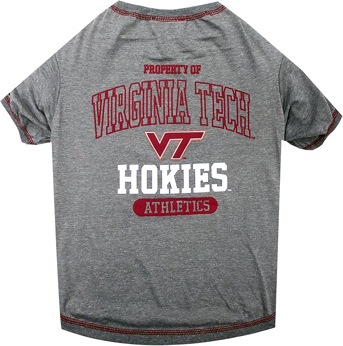 Pets First Collegiate Virginia TECH Hokies Dog T-Shirt, X-Large. - Licensed Shirt for Pets Team Colored with Team Logos.- Premium Stretchable Materials for The Comfrot of Your Dog & Cat.