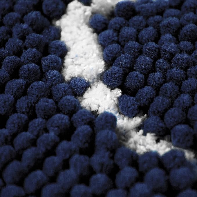 My Doggy Place Microfiber Dog Mat for Muddy Paws, 36" x 26" Navy Blue With Paw Print - Absorbent, Quick-Drying, Washer and Dryer Safe - Non-Slip Rubber Backed Pet Cleaning Mat, Large
